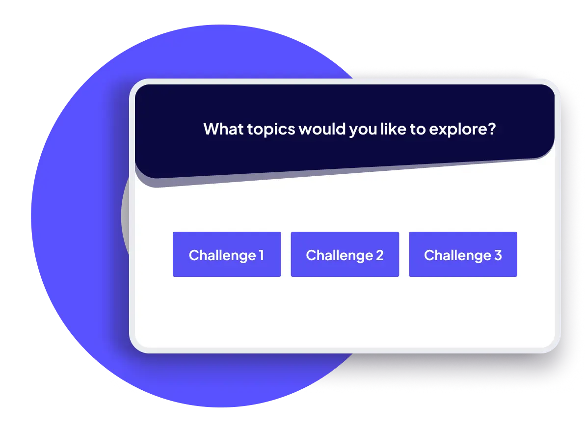 Stimulate discovery with demo menus